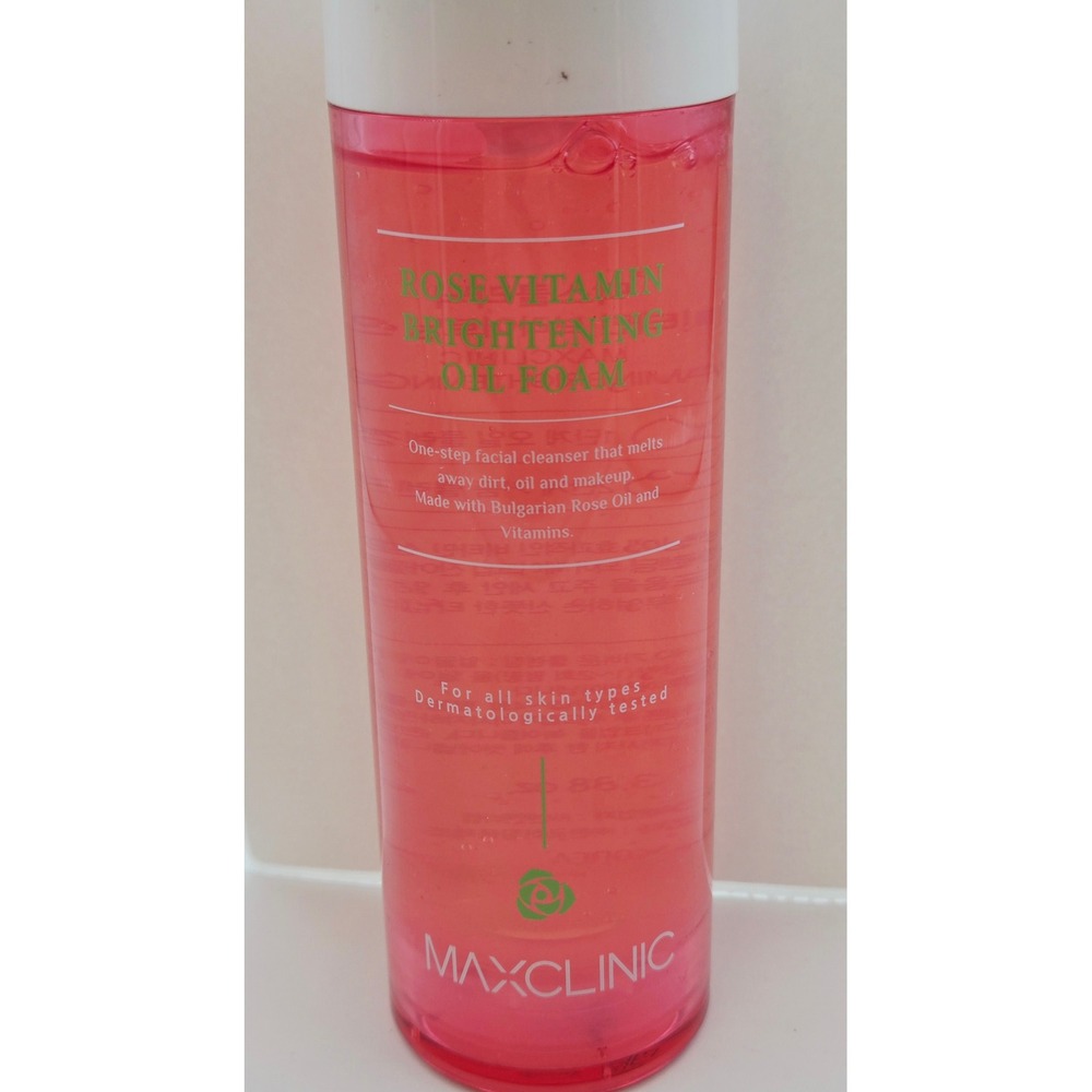 Maxclinic Rose Vitamin Brightening Oil Foam Facial Cleanser 3.88oz K-Beauty New